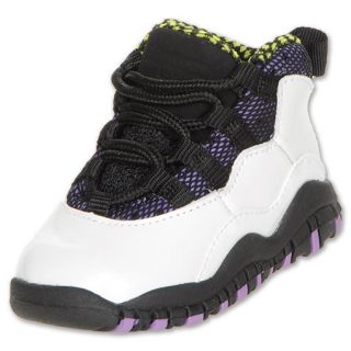 Jordan Retro X Toddler Shoes White/Violet Pop/Cyber
