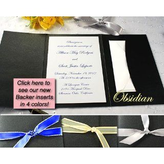 Pocket Folder Invitation Kit   Obsidian Black   Pack of 20