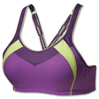 Womens Moving Comfort Urban X Over Bra Violet/Lime