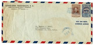 1951 Cerveceria TEGUCIGALPA s A Envelope Honduras