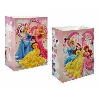 12 Pack Disney Princess Pink Medium Party Gift Bags Toys