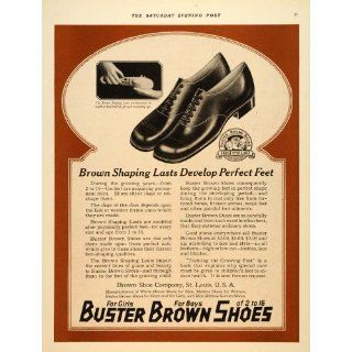 1919 Ad Brown Shaping Buster Shoes Lasts Wooden Forms