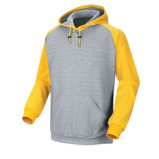 Ililily Double Layer Cotton Hooded Sweatshirt Contrast Color Matched