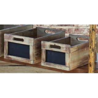 Antique Style Produce Crates with Chalkboard Labels Home