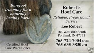 Horse Hoof Trimming Farrier 500 Custom Business Cards