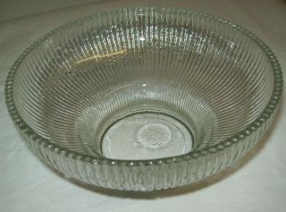 Hoosier Glass Clear Bowl Ribbed Sides 4054
