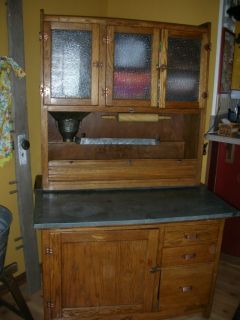 Antique Oak Hoosier Kitchen Cabinet