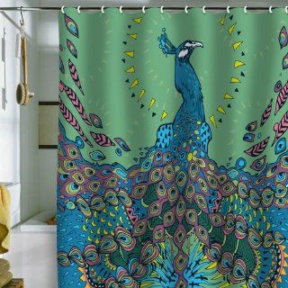  Geronimo Studio Peacock 1 Shower Curtain, 69 by 72