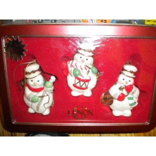 Lenox Christmas Ornaments, Three Snowman Tin Box Set Home