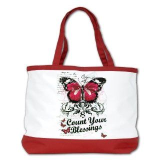 Shoulder Bag Purse (2 Sided) Red Count Your Blessings