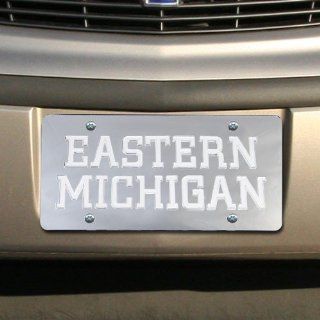 NCAA Eastern Michigan Eagles Silver Mirrored Team Logo