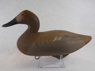  Canvasback Duck Decoy Pair by Leonard C Hornick Signed Dated 1969