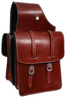  Sided Showman Leather Saddle Bag New Horse Grooming Tack