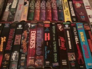 VHS Horror Lot 29 Movies Evil Dead Stephen King Classic Monsters More