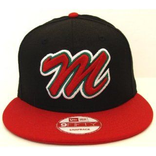 Mexico New Era Logo Retro Snapback Cap Hat Black Red