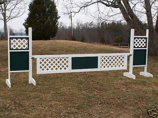 Horse Jumps 2 Panel Lattice Wooden Gate 12ft L x 18in H RP $215 Colors
