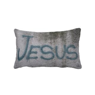 Jesus graffiti throw pillows 