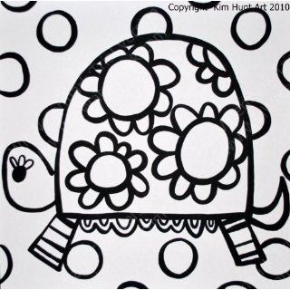 Paint a Doodle Canvas Art Kit   Turtle & Flowers   12 X