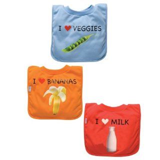 iPlay Favorite Food Bibs 3Pk Veggies,Bananas&Milk 6 24