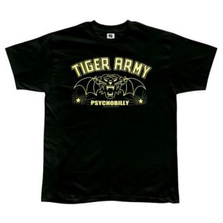 Tiger Army   Winged Cat T Shirt   Small Clothing