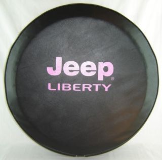 Sparecover® ABC Series Jeep Liberty Tire Cover Hot Pink Logo on 35mil