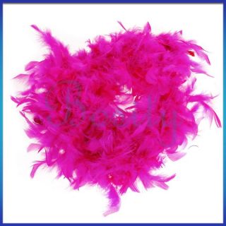 2M Hot Pink Feather Boa Fluffy Decoration Halloween Costume Party