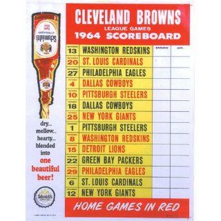 Cleveland Browns Schedule Poster 1964 