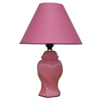 Lamp Set 15 Mauve Pink Ceramic Jar Table Lamps