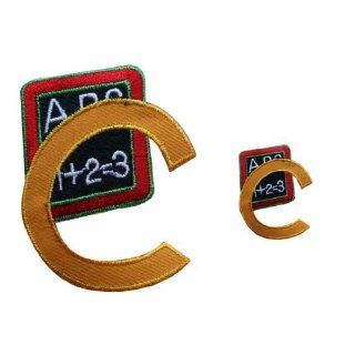 ID #0994AB Letter C Kids School Type Embroidered Iron On