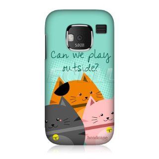 Ecell   HEAD CASE PLAYING CURIOUS CATS DESIGN PROTECTIVE