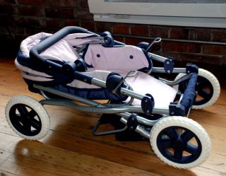 The stroller is machine washable and easily collapses for hassle free