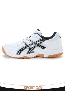 BN Asics Gel Doha Volleyball Vadminton Shoes White Black Silver B200Y