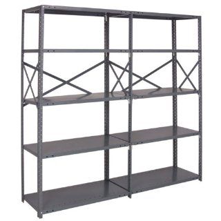  Add On 18 Gauge Ironman 7 Shelves 12 x 48 x 87 GRAY