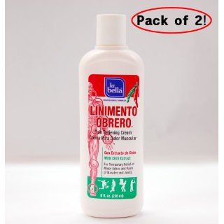 La Bella Linimento Obrero Pain Relieving Cream 8 oz. (Pack