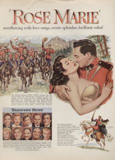  1954 Original Romantic Movie Ad Poster Ann Blyth Howard Keel