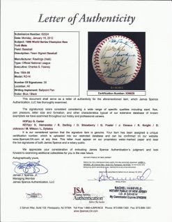 New York Mets World Series 1986 Signed Team Baseball