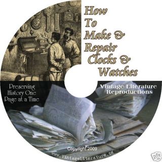 How To Make Repair Watches Clocks 19 Vintage Books Do It Yourself