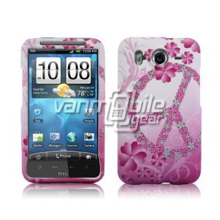 VMG HTC Inspire Design Hard Case Cover   Pink Peace Floral