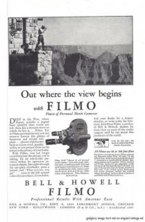 1930 Bell & Howell Filmo Movie Camera 7 Vintage Print Ads Professional