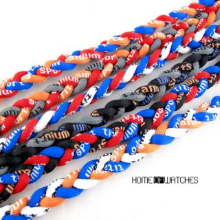 Sports Tornado MLB Titanium Magnetic Rope Necklace Three Braided 18
