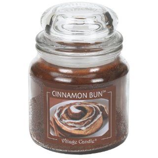 Village Candle Cinnamon Bun Jar Candle, Net Wt. 15 oz