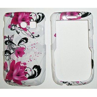 Red Pink Flower on White Snap on Hard Skin Shell Protector
