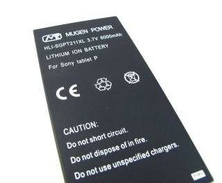  POWER 6000mAh EXTENDED XL BATTERY + BACK DOOR SONY TABLET P ACCESSORY