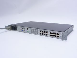 HP EO1010 16 Port Rack IP 1x1x16 KVM Console Server Switch 286598 001