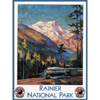 Northern Pacific Railway Poster 24 X 36 Rainier National
