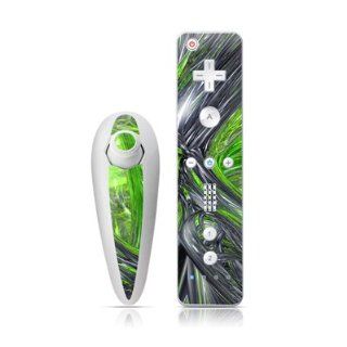 Emerald Abstract Design Nintendo Wii Nunchuk + Remote