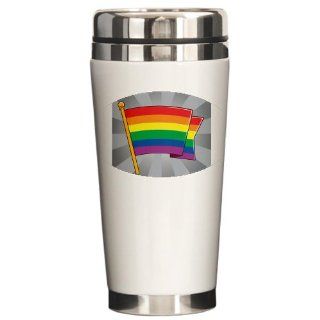 Ceramic Travel Drink Mug Gay Real Rainbow Flag Everything