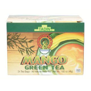 Tadin Mango Green Tea Bag, 24 count (Pack of 6) Grocery