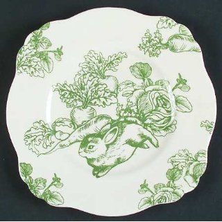 Jay Willfred Bunny Toile Square Luncheon Plate, Fine China
