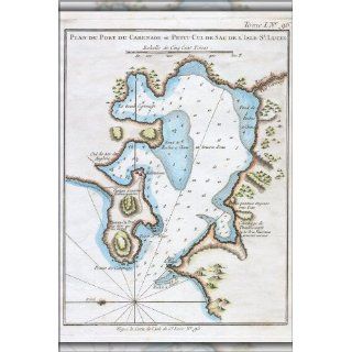 1764 Map of Port du Carenage, St. Lucia, West Indies   24